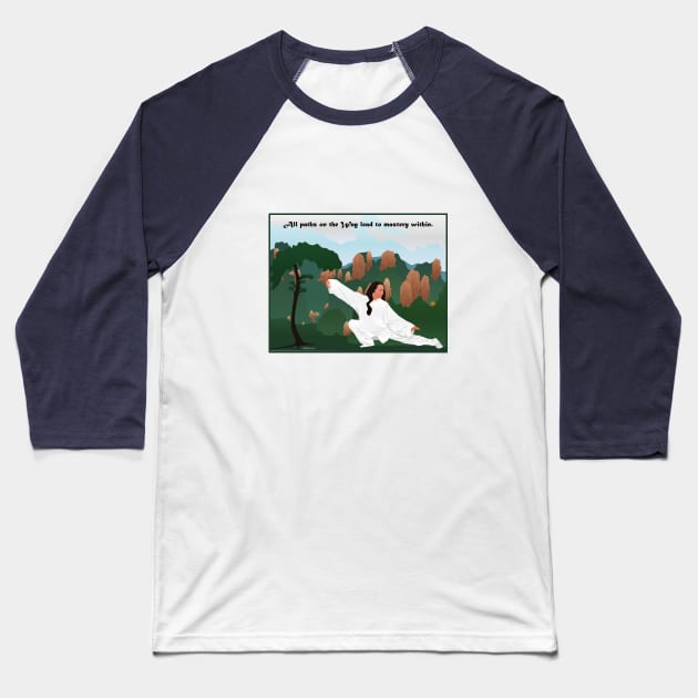 All Paths on the Way Baseball T-Shirt by FunkilyMade